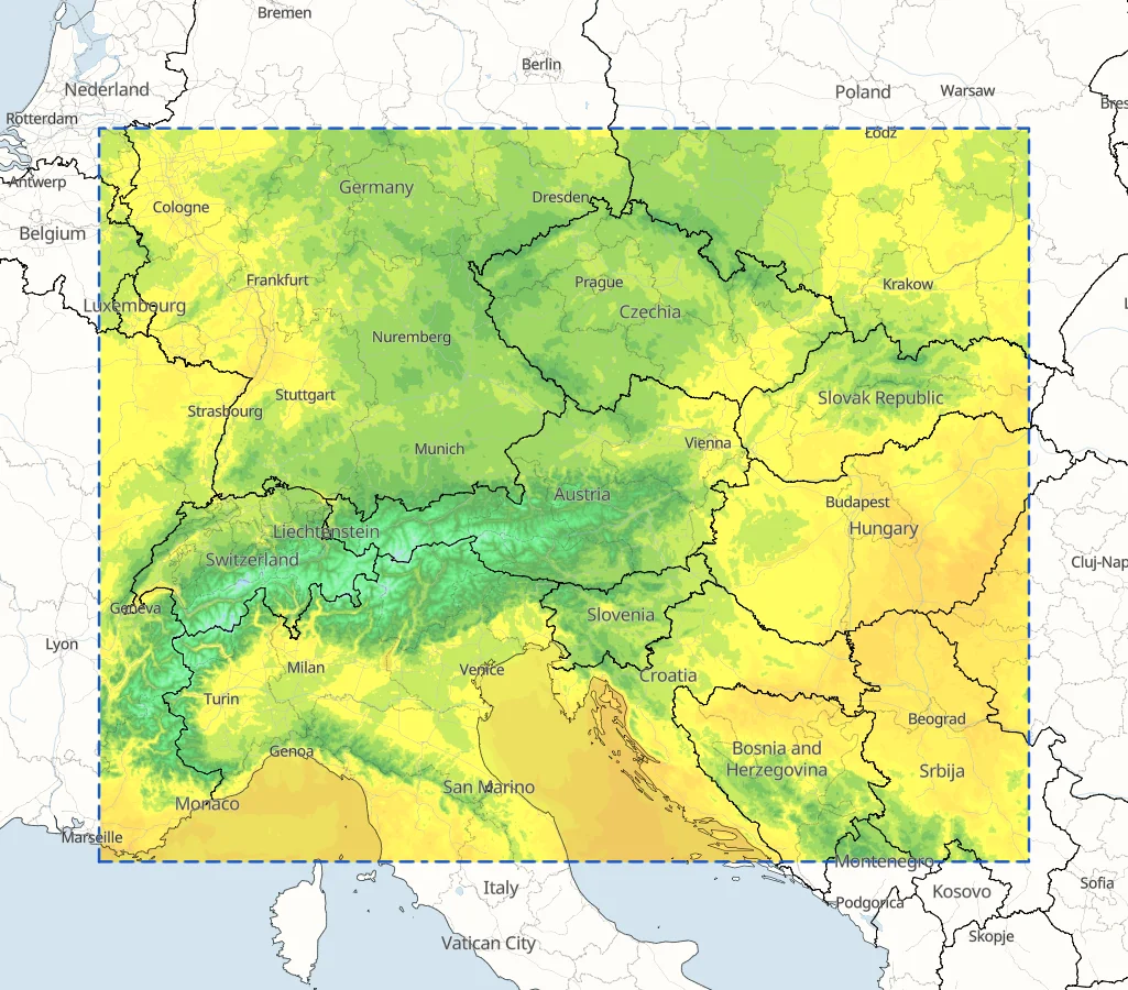 GeoSphere AROME Austria Model Area