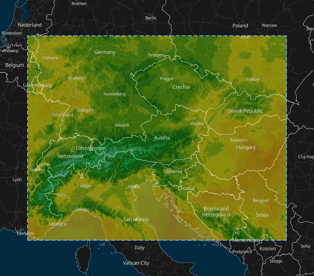 GeoSphere AROME Austria Model Area