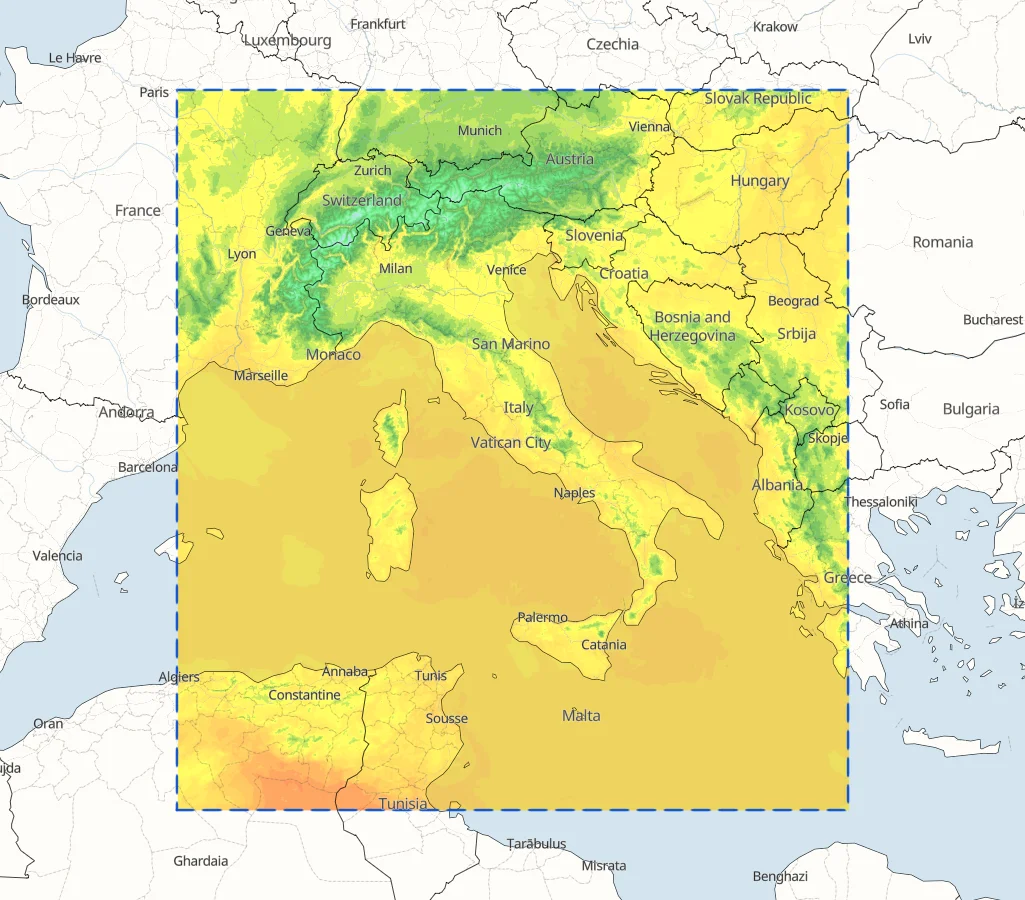 Italia Meteo ARPAE ICON 2I Model Area